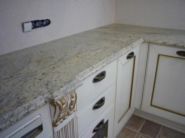 Tiling for kitchen countertops.