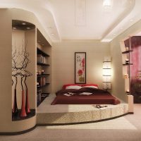 Chic bedroom design with balcony