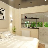 Chic bedroom design with balcony