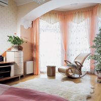 Chic bedroom design with balcony