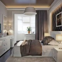 Chic bedroom design with balcony