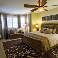 Chic bedroom design with balcony