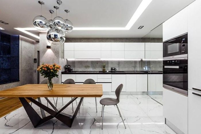 High-tech style kitchen.