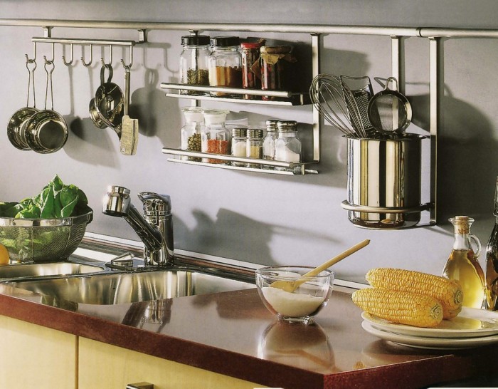 Railing in the kitchen.