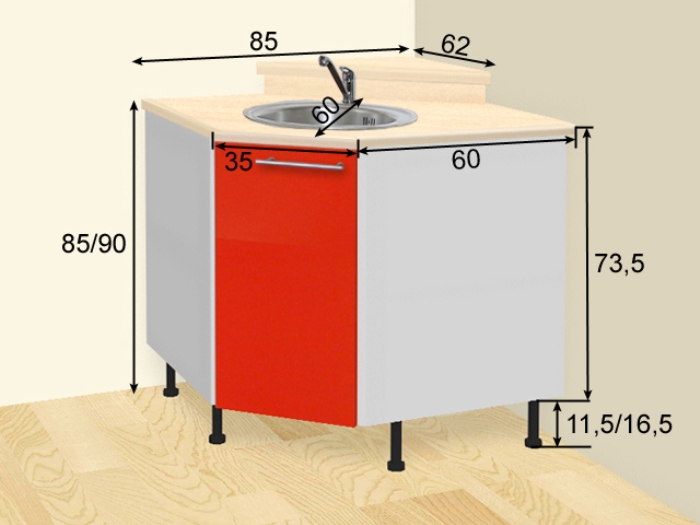 kabinet trapezoid.