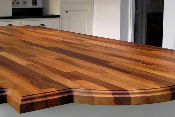 The tabletop is oak.