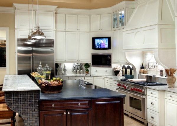 TV in the kitchen as an element of interior