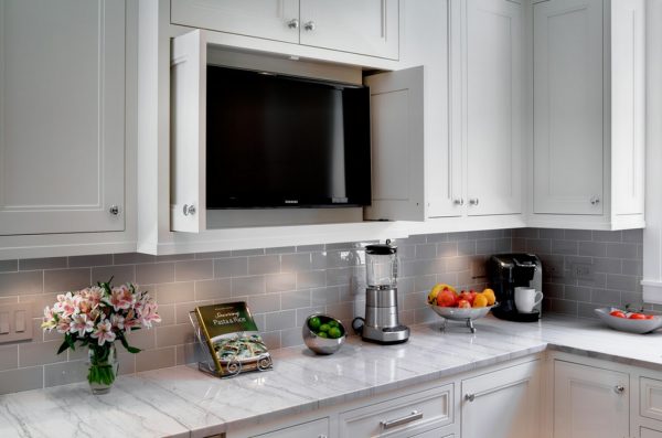 Built-in TV for the kitchen