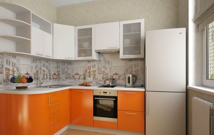 Small-sized kitchen design.