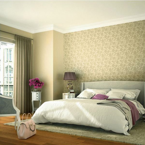 Non-woven wallpaper for the bedroom can be attributed to one of the most expensive design options in 2019.