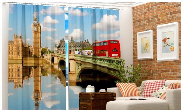 Photocurtains are a great option for a private house, apartment, club, restaurant or cafe.