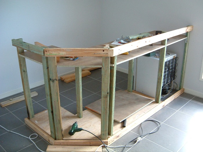 Bar counter in the interior.