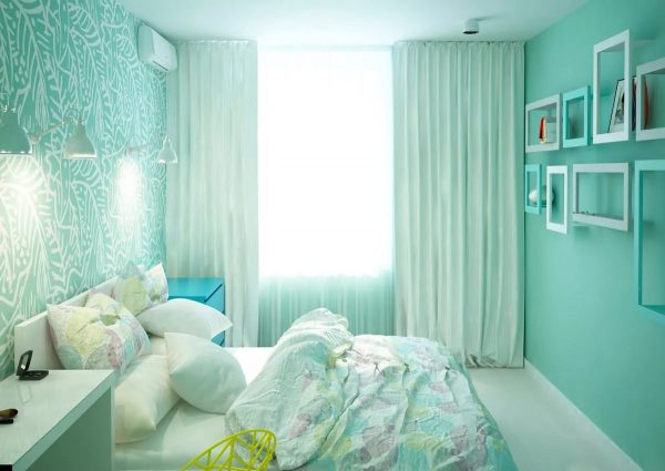 The mint hue produces a calming effect.