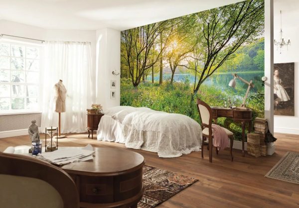 If you wish, you can make one of the walls decorated with trees: forest or jungle