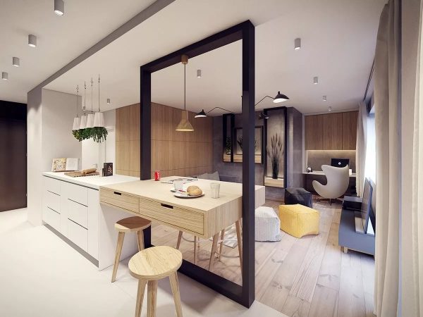 Dining area in the studio kitchen