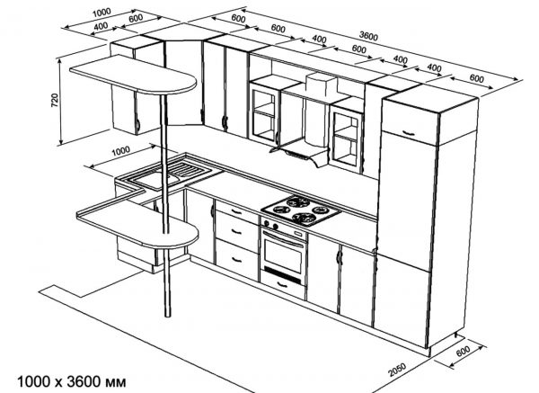 After the previous drawings, a plan-cutting of the material is made.